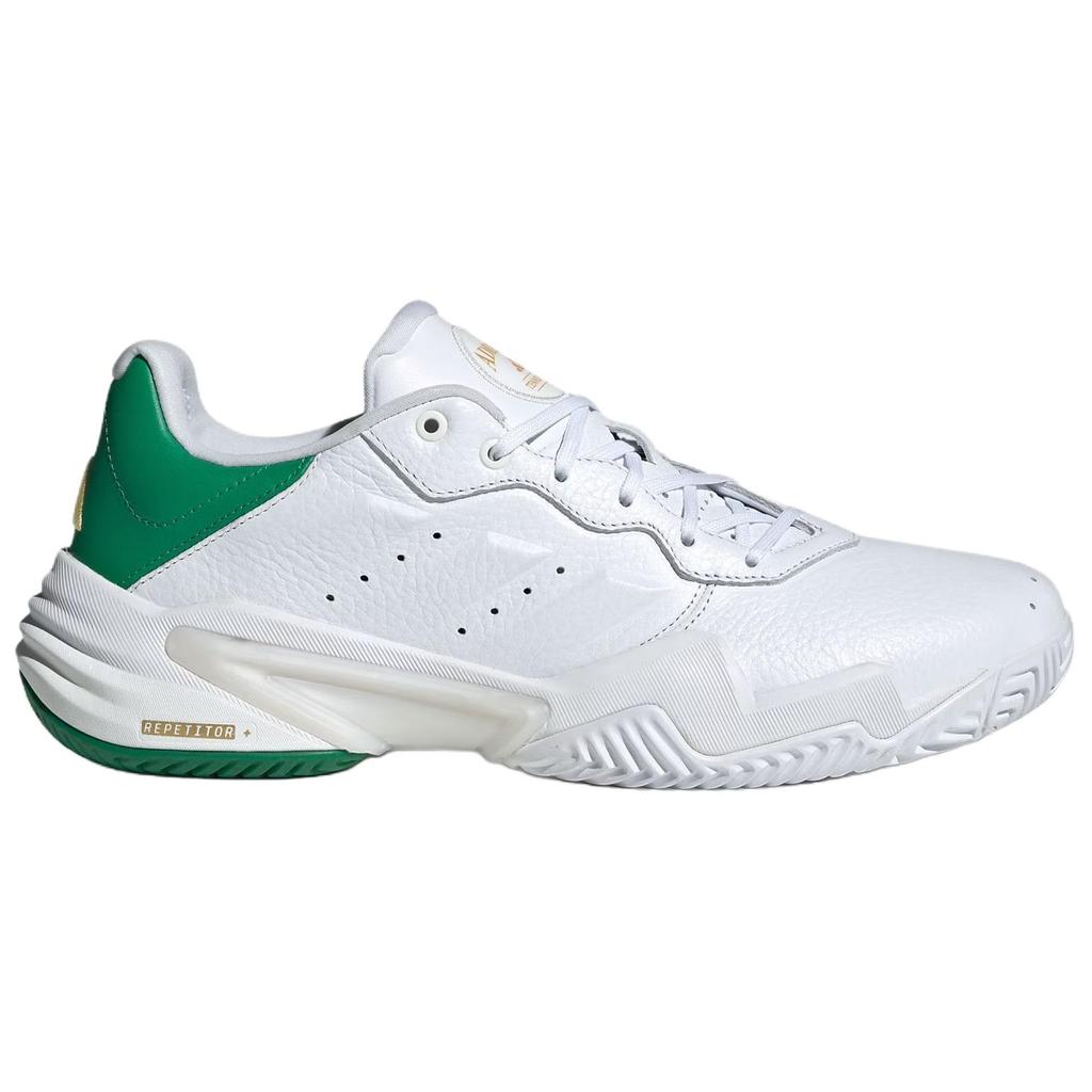 Adidas Barricade 13 Anti Slip Wear Resistant Low Top Tennis Shoes Men's White Green Sneakers JP7237