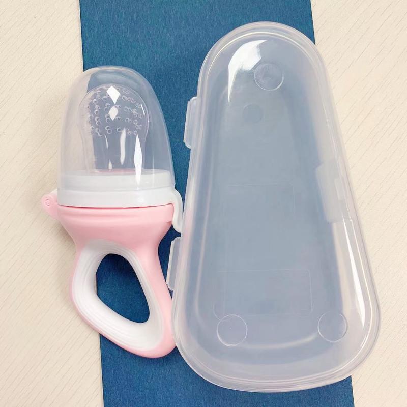 Детский прорезыватель для фруктов и овощей - Сетчатый мешочек с толкателем для легкого самостоятельного кормления