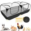 Переносной манеж для мелких животных, клетка для домашних животных, палатка для кошек, большой курятник для выгула кур, дышащие прозрачные сетчатые стены, складной вольер для домашних животных
