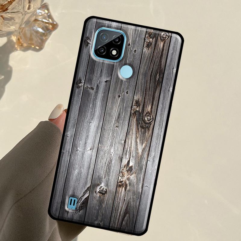 Чехол с текстурой дерева для Realme GT 7 Pro GT 6T 6 5 C67 C61 C55 C53 C51 C21Y C25S C75 10 11 12 13 14 Pro Plus