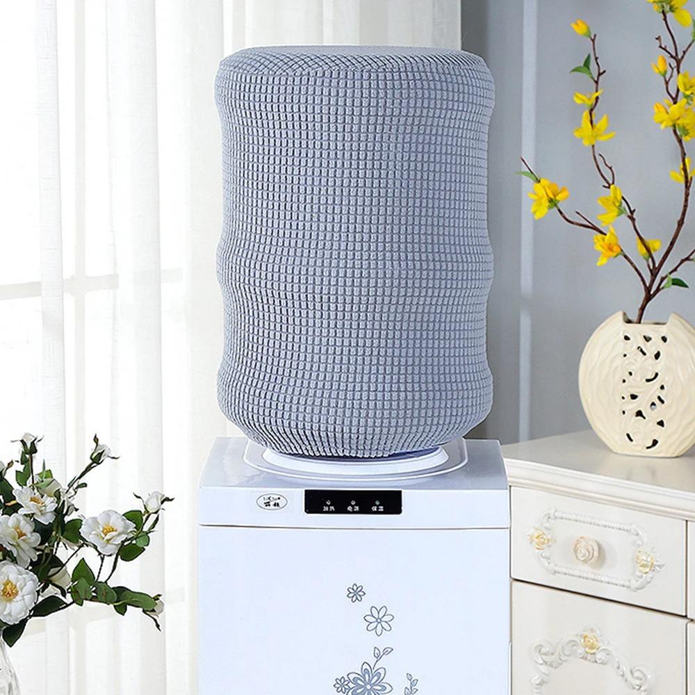 Reusable Water Dispenser Bucket Sleeve Solid Color Dust Cover Water Dispenser Cover  Living Room