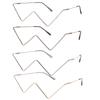 Women Metal Rhinestone Rhinestones Glasses Frame Triangle Glasses Frame Fake Glasses Glasses Frame
