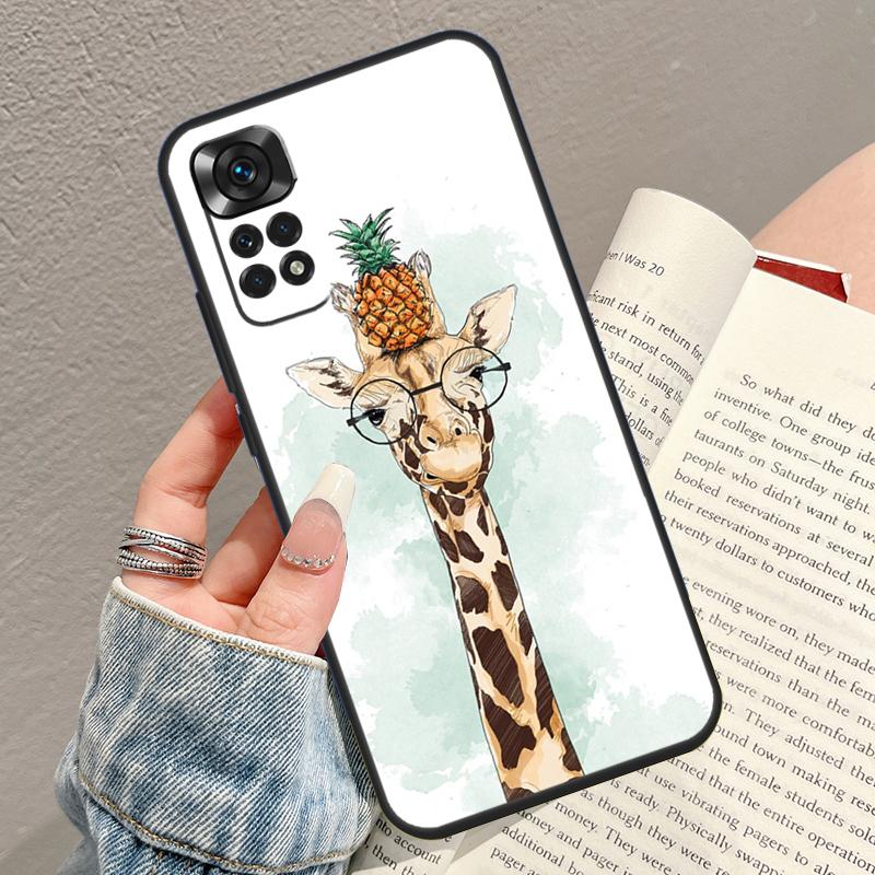 Cute Cartoon Animal Giraffe Phone Case For Xiaomi Redmi Note 14 13 Pro 9 10 11 12 15 Pro Plus 14C 13C 10C 12C 15C Cover