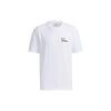 Футболка с коротким рукавом и логотипом Originals Trefoil Letter Printed Men Tops White H07332