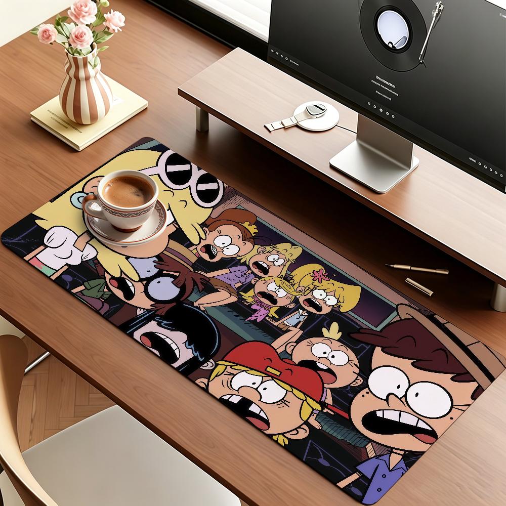 Cartoon The L-Loud H-House Mouse Pad Square Office Gaming Desk Mat Waterproof Non-Slip Rubber Decorative