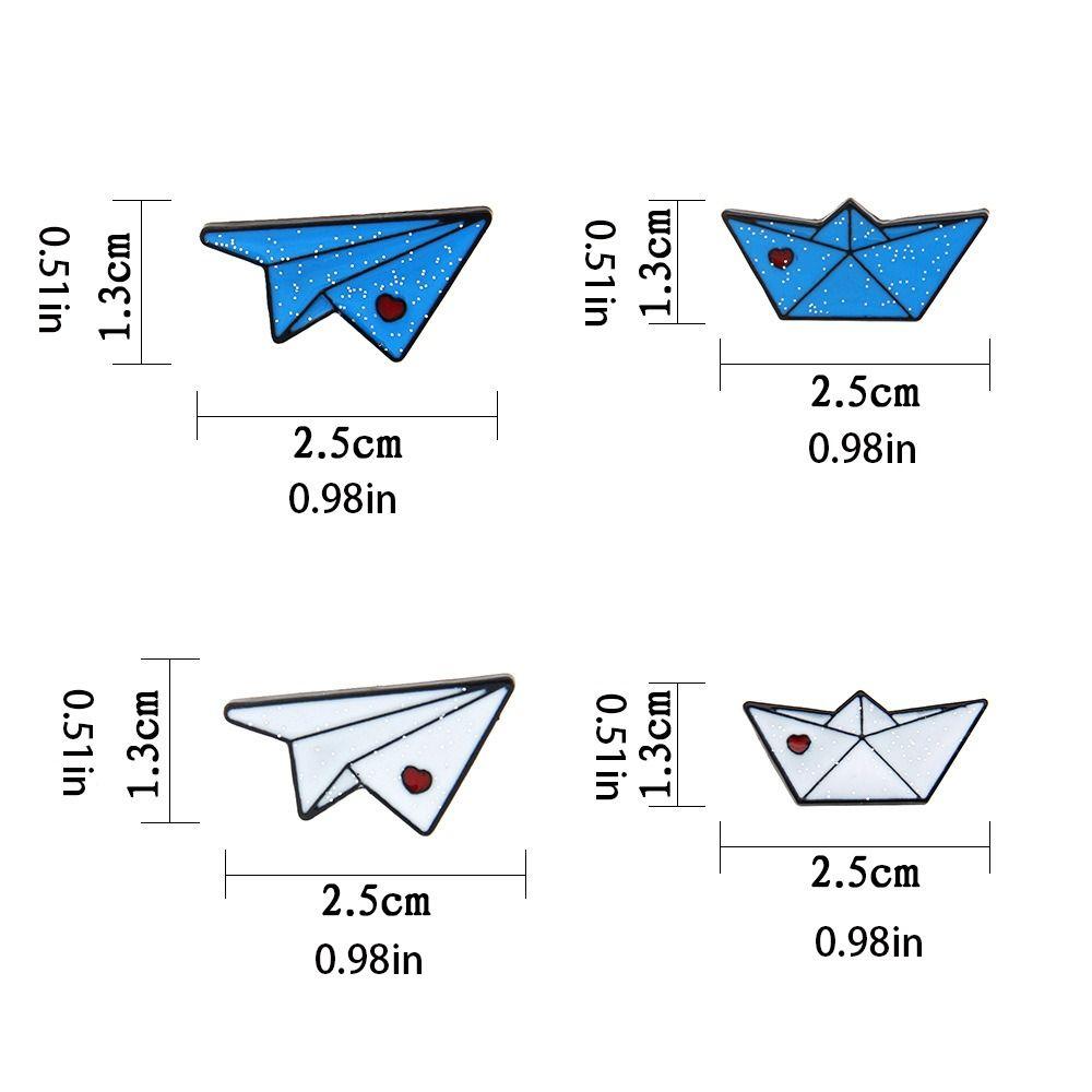 Boat Paper Plane Enamel Pins Dripping Oil  Cartoon   Party