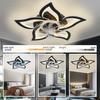 Modern Led Ceiling Fan With Lights DC Motor 6 Speeds Timing Fans Low Floor Loft Remote Control Decorative Fan With Light