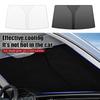 70*140cm Car Windshield Shade Universal Front Windscreen Sun Shade Sun Protection Double-Layer Window Cover Collapsible for Auto With  Storage Bag