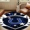Indianapolis Colts Logo Round Mat, Anti-slip Circle Carpet Chair Rug For livingroom,Bedroom, Doormat Home Decor Gift Christmas Gifts