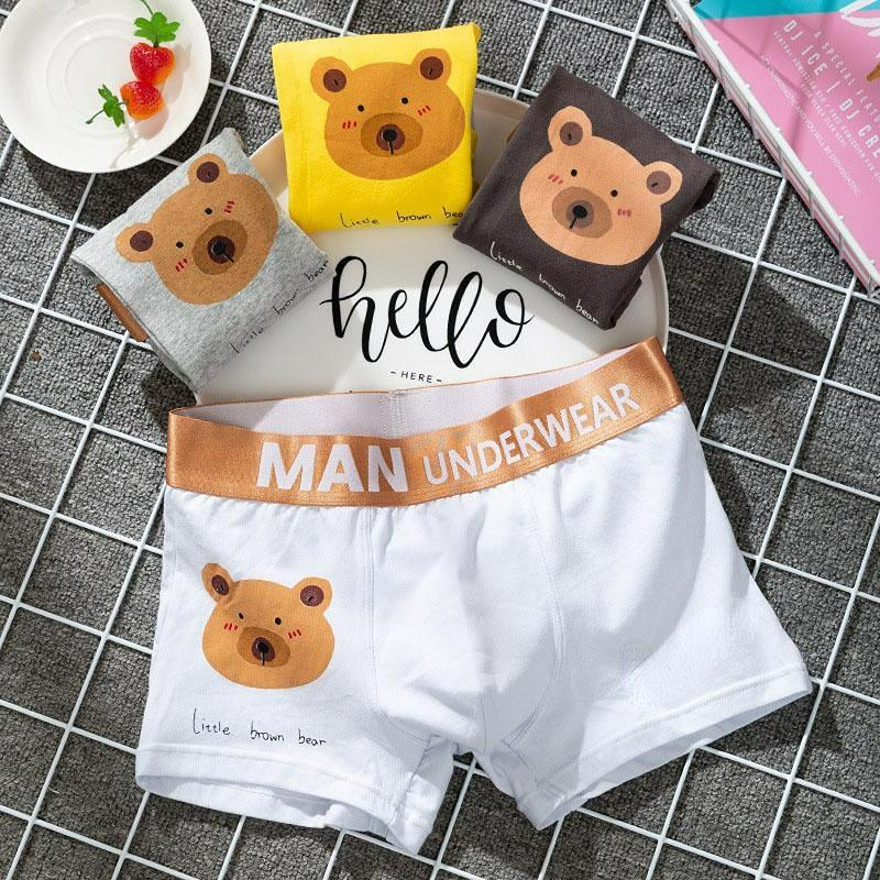 Мужское нижнее белье, мужские боксеры, хлопковые дышащие мужские трусы с квадратной талией, модная свободная корейская версия