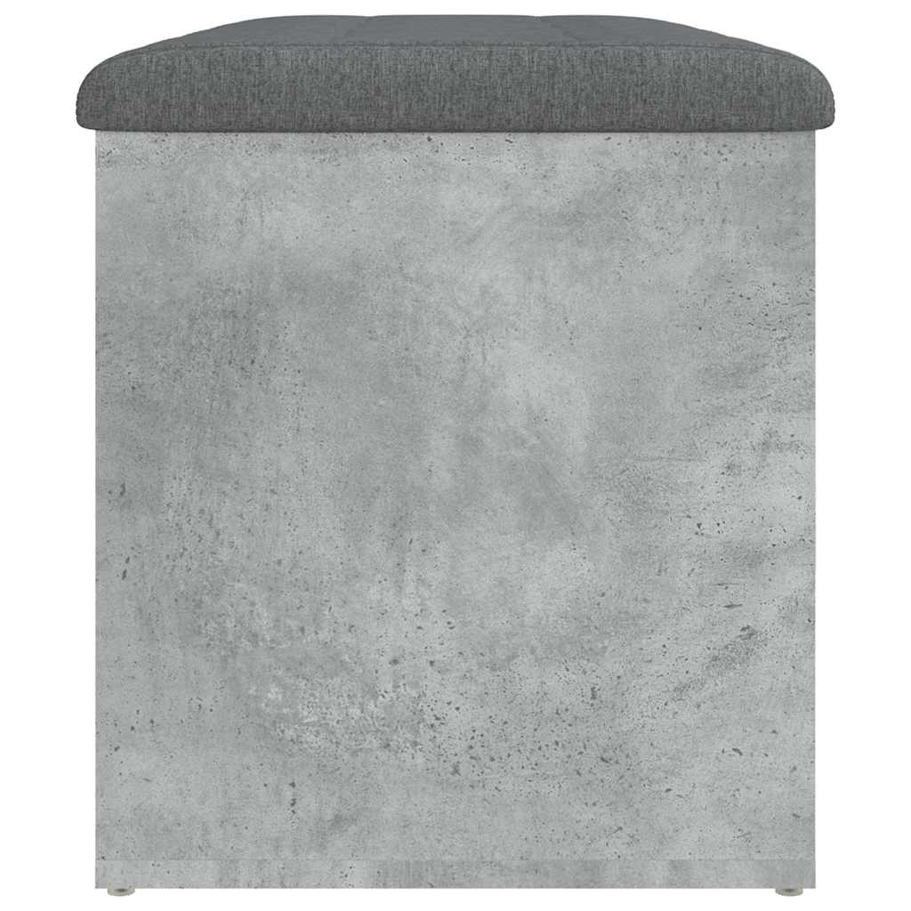 Storage Bench in Concrete Grey 82 x 42 x 45 cm Wood Based Material