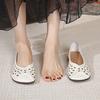 Модная женская обувь 2024 Высокое качество Весенние женские балетки Слипоны Квадратный носок Однотонные Перфорированные Дышащие Повседневные Лаконичные Удобные Женские Кроссовки