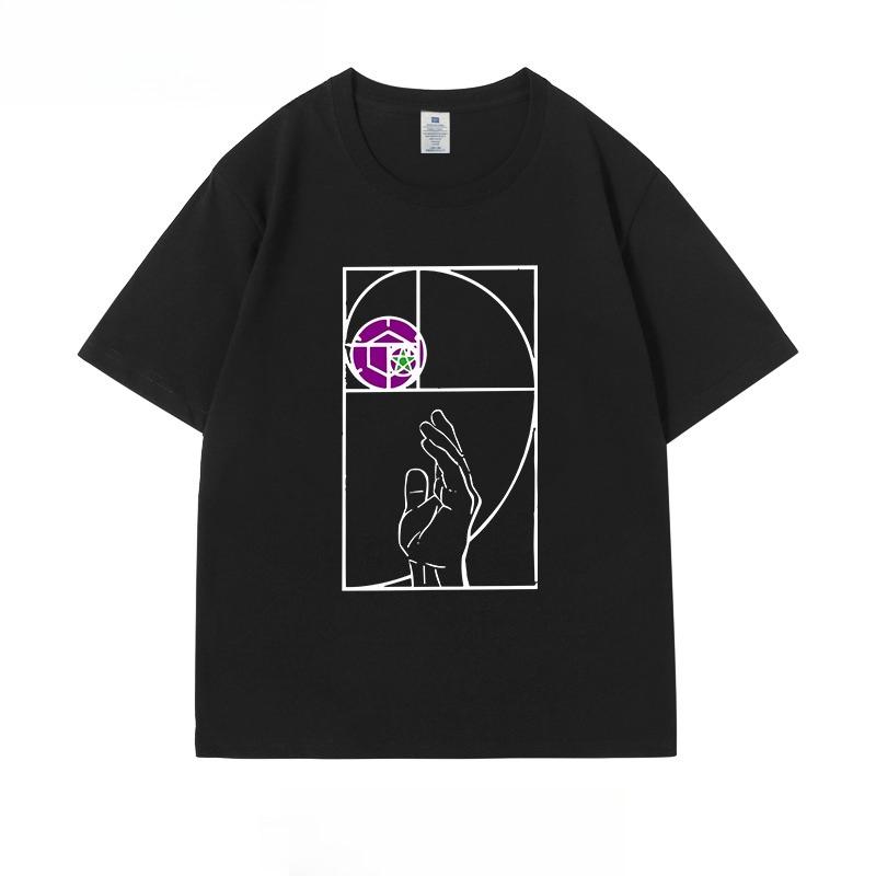 JoJo's Bizarre Adventure STEEL BALL RUN Печатная футболка с коротким рукавом Аниме Мужская Летняя Хлопковая Свободная Двумерная Футболка