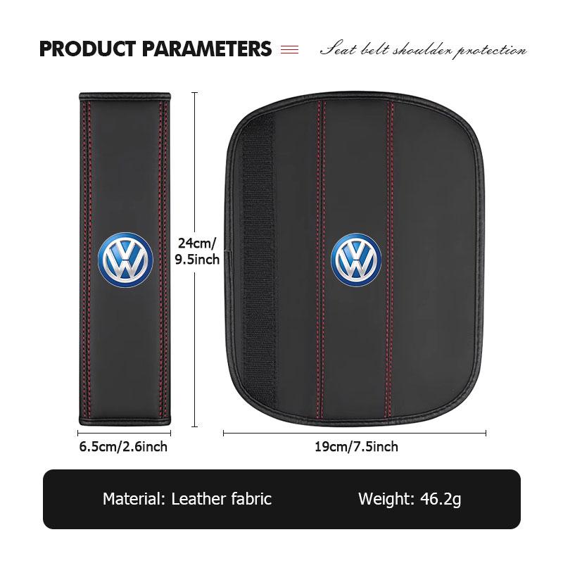 W138For Volkswagen VW Car Safety Belt Cover Adjustable Shoulder Strap Protector Pad Scirocco Jetta Beetle Golf 4 5 6 Passat Polo B5