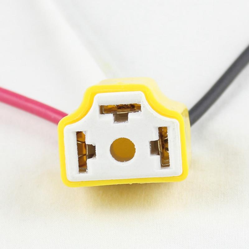 2pcs h4 9003 HB2 Ceramics led bulb holder for car headlight fog lamp h4 pigtail plug harness for led headlight connector holder