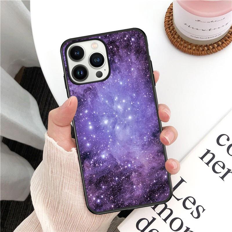 Blue Purple Pink Space Night Sky Phone Case For Iphone 14 13 12 11 Pro Max Case For Iphone 14 13 Pro XS MAX X XR Case