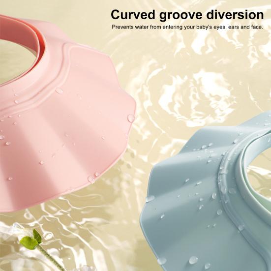 Шапочка для душа, регулируемая шапочка для купания, шапочка для шампуня, козырек, мягкая защита для мытья волос, не содержащая BPA, для головы