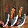 Multi-purpose Stainless Steel Kitchen Knife Chef's Knife Fish Scale BBQ Meat Cutting Knife Wooden Handle Kitchen Accessories