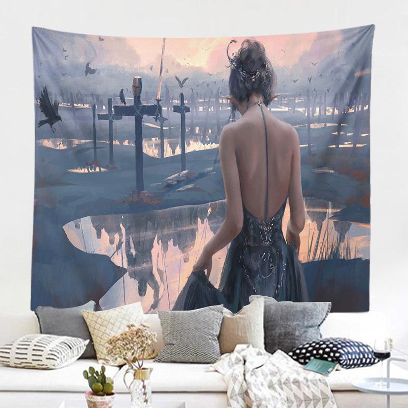 Фон настенная ткань гобелен живопись персонаж мультфильма призрак нож фреска гобелен декоративная живопись
