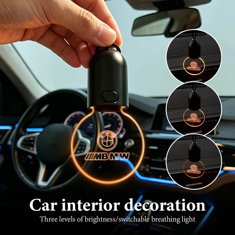 Car Decor Rear View Mirror Luminous Acrylic Hanging Glow Pendant For BMW M F10 F20 F30 F40 F15 F25 F26 F31 F49 E62 E83 E84 AJ4