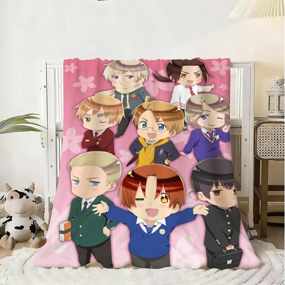H-Hetalia W-World Stars Плед Фланелевый Пушистый Мягкий Теплый Для Кожи Плед Для Дивана Кровати Офиса Дневного Сна Зимний