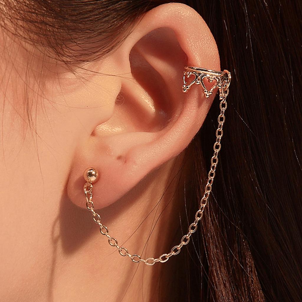 1 шт. Минималистичная металлическая серьга-кисточка в виде крыла бабочки, длинная цепочка, клипса для ушей, женское украшение для повседневного ношения