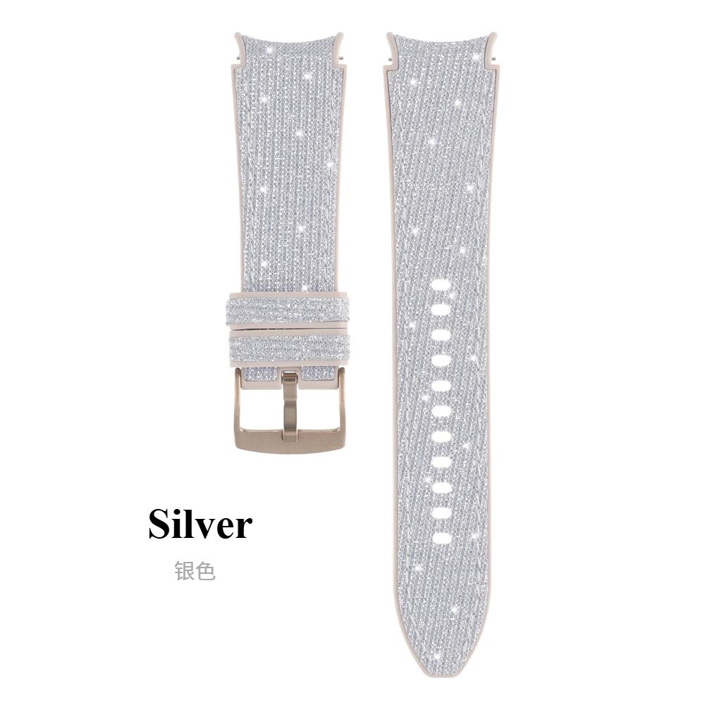 Ремешок без зазоров для Samsung Galaxy Watch 7 40мм/44мм, браслет с блестящим градиентным цветом, силиконовый ремешок для Galaxy Watch7 FE 6 4 Classic/5 Pro 45мм 43мм 46/47мм