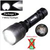 LED Tactical Hunting Flashlight Green/Red/White Torch USB Rechargeable 350LM 600-800 Yards Range C8 Shooting Scout Lights Set