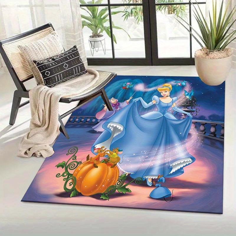 1pc Snow White Pattern Area Rug Soft Flannel Floor Mat for Living Room, Office, Bedroom, Outdoor and Camping, Sofa Coffee Table Floor Mat, D