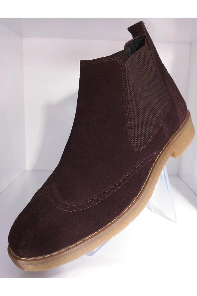 Men's Fashion Genuine Leather Flat Heeled Booties Bootie Genuine Suede Leather Thermo Sole Double Face Boots Shoes