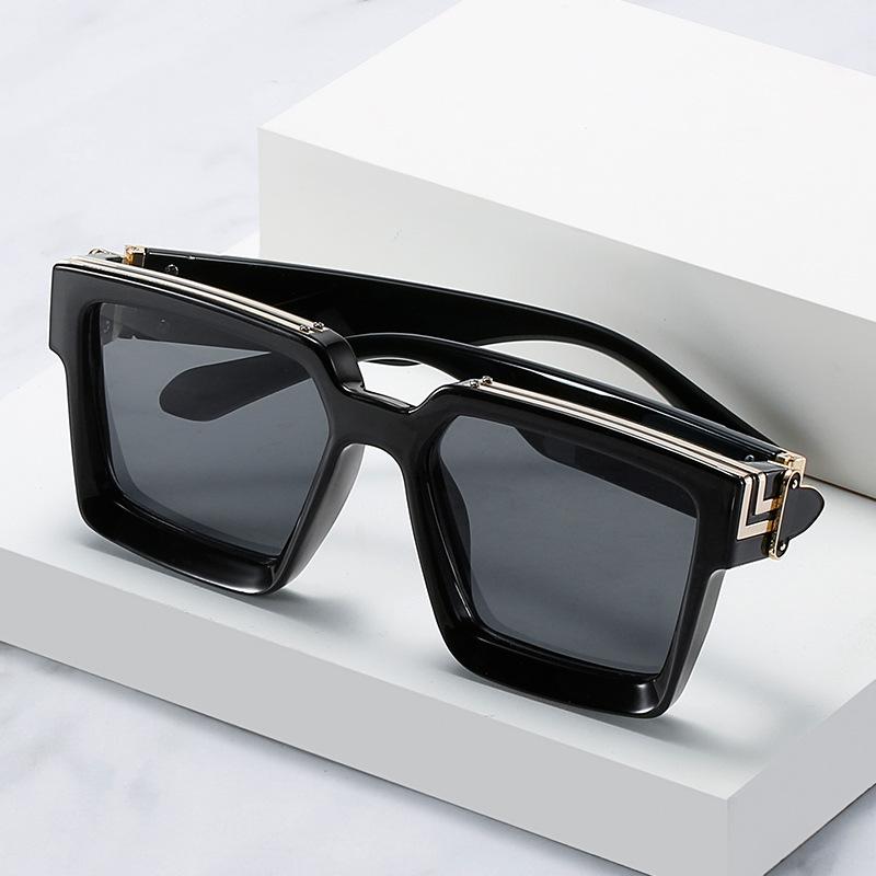 European and American Internet celebrities big frame sunglasses female, millionaire fashion trendy sunglasses male sunglasses