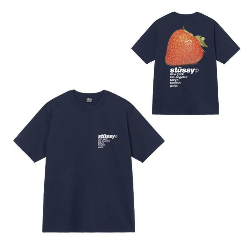Mens Casual Short Sleeve Cotton T-Shirt With Letter Print Loose Fit Streetwear Style