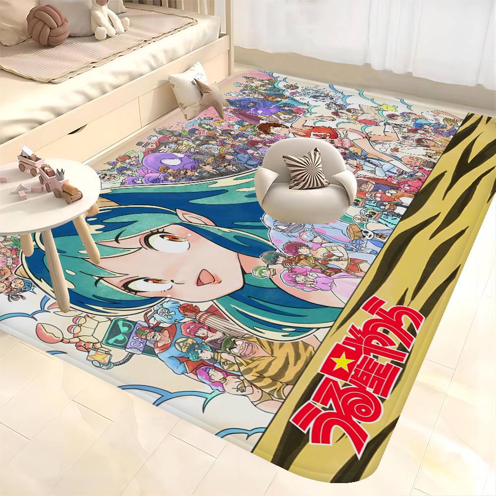 Anime Urusei Yatsura Hallway Carpet Washable Non-Slip Living Room Sofa Chairs Area Mat Kitchen Doormat Area Rug