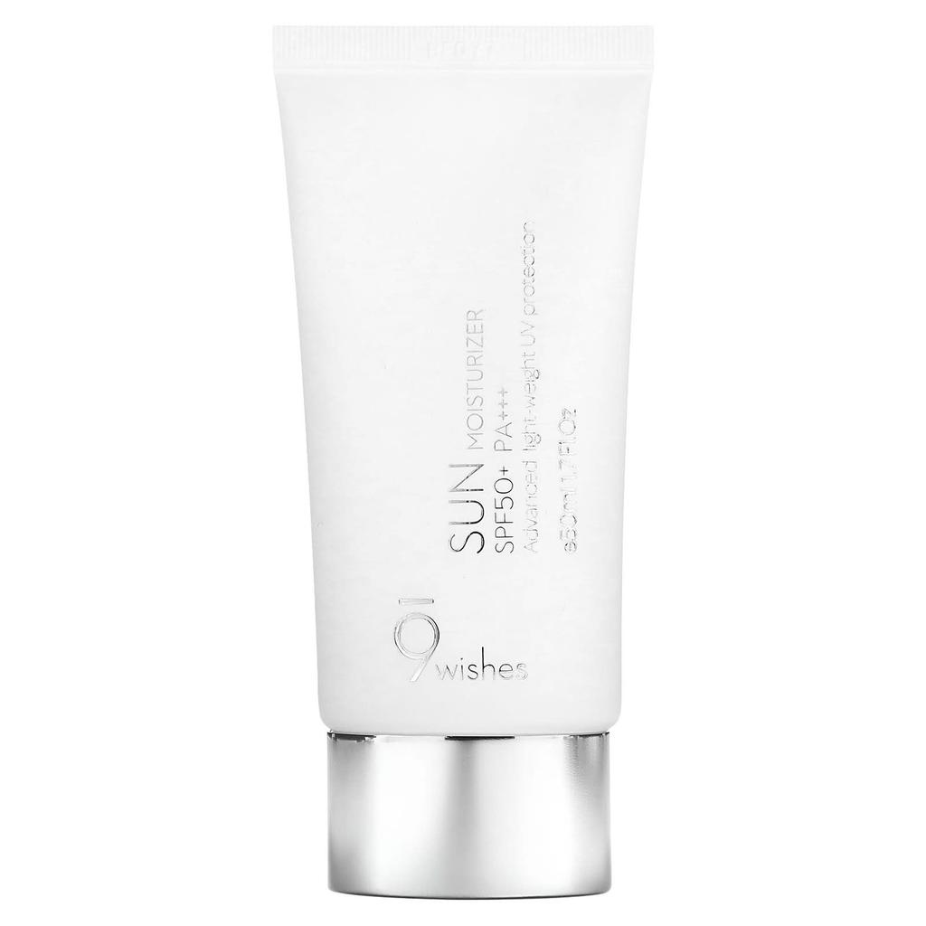 9WISHES Увлажняющий солнцезащитный крем, SPF 50+ PA+++, 1,7 жидких унций (50 мл)