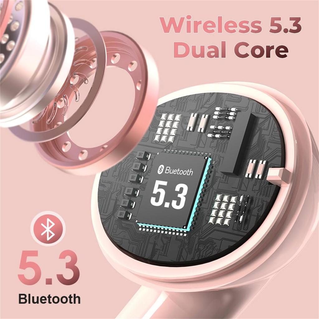 Беспроводные наушники в форме сердца, милые маленькие беспроводные наушники Bluetooth для маленьких ушей Canals Women