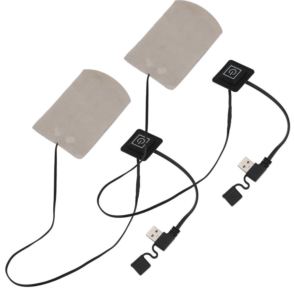 1 Pair Composite Fiber Electric Socks Heating Film USB Winter Keep Warm Outdoor Sports