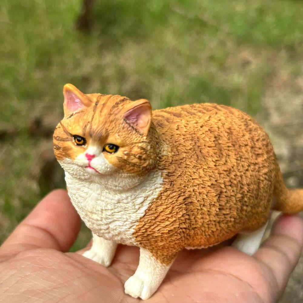 ПВХ Модель кошки Сиамская Регдолл Персидская кошка Реалистичные фигурки питомцев Статуэтка кошки Украшение для рабочего стола