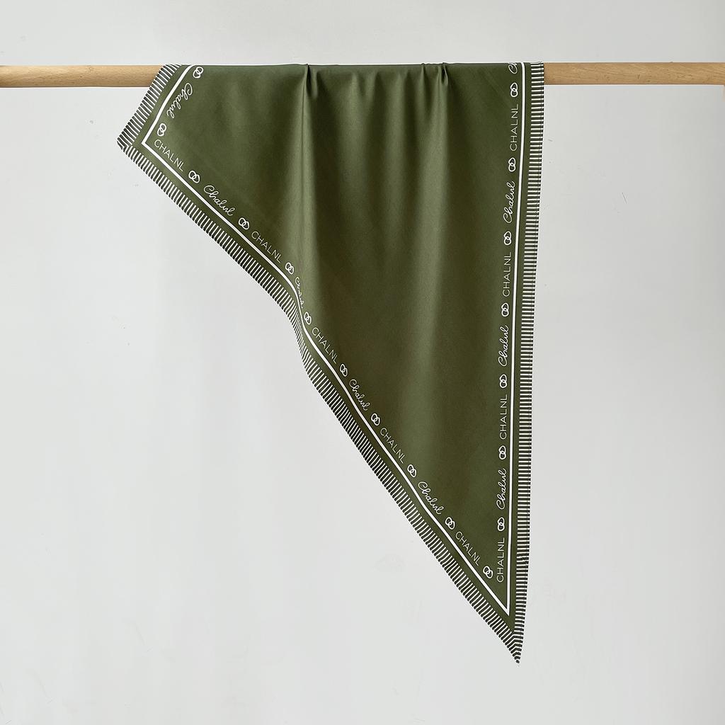 Twill Light Luxury High Sense Simulation Silk Headscarf Waist Triangle Scarf Silk Scarf Multi-Function