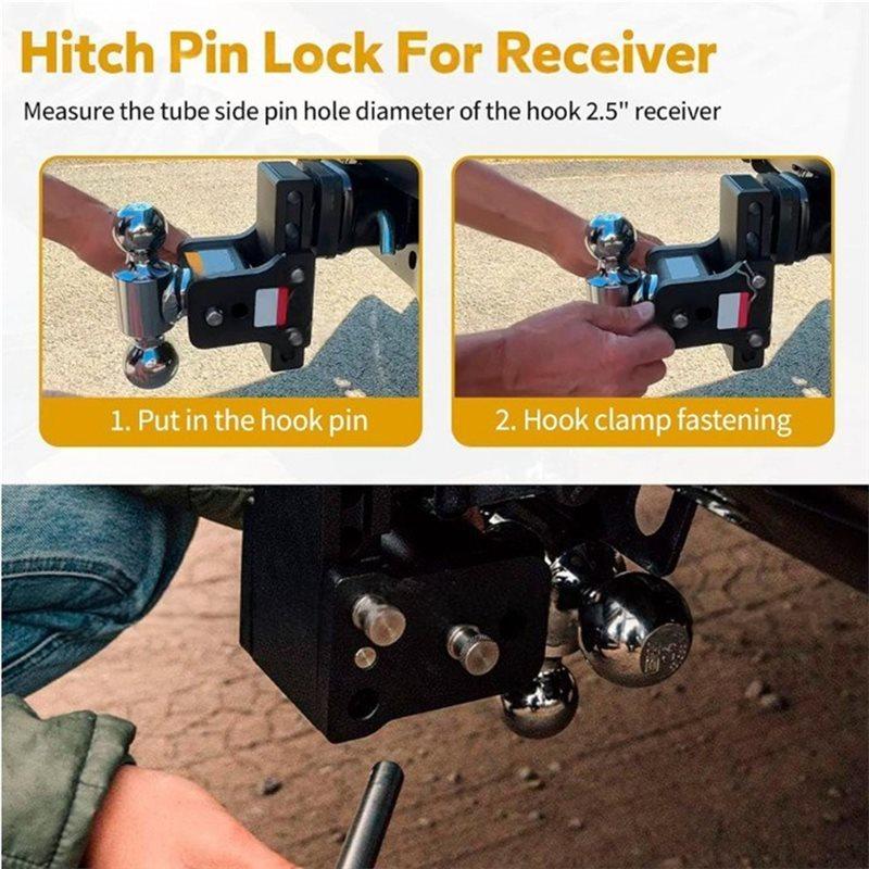 For B& W 2-Inch And 2.5-Inch Trailer Replacement Hitch Pin And Clip- TS35010 Stainless Steel Set