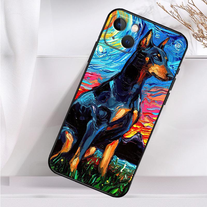Такса Доберман Собака Ударопрочный Чехол Для iPhone 17 16 15 14 11 Pro Max Plus 12 13 Mini 16e 17 Air Чехол Для Телефона