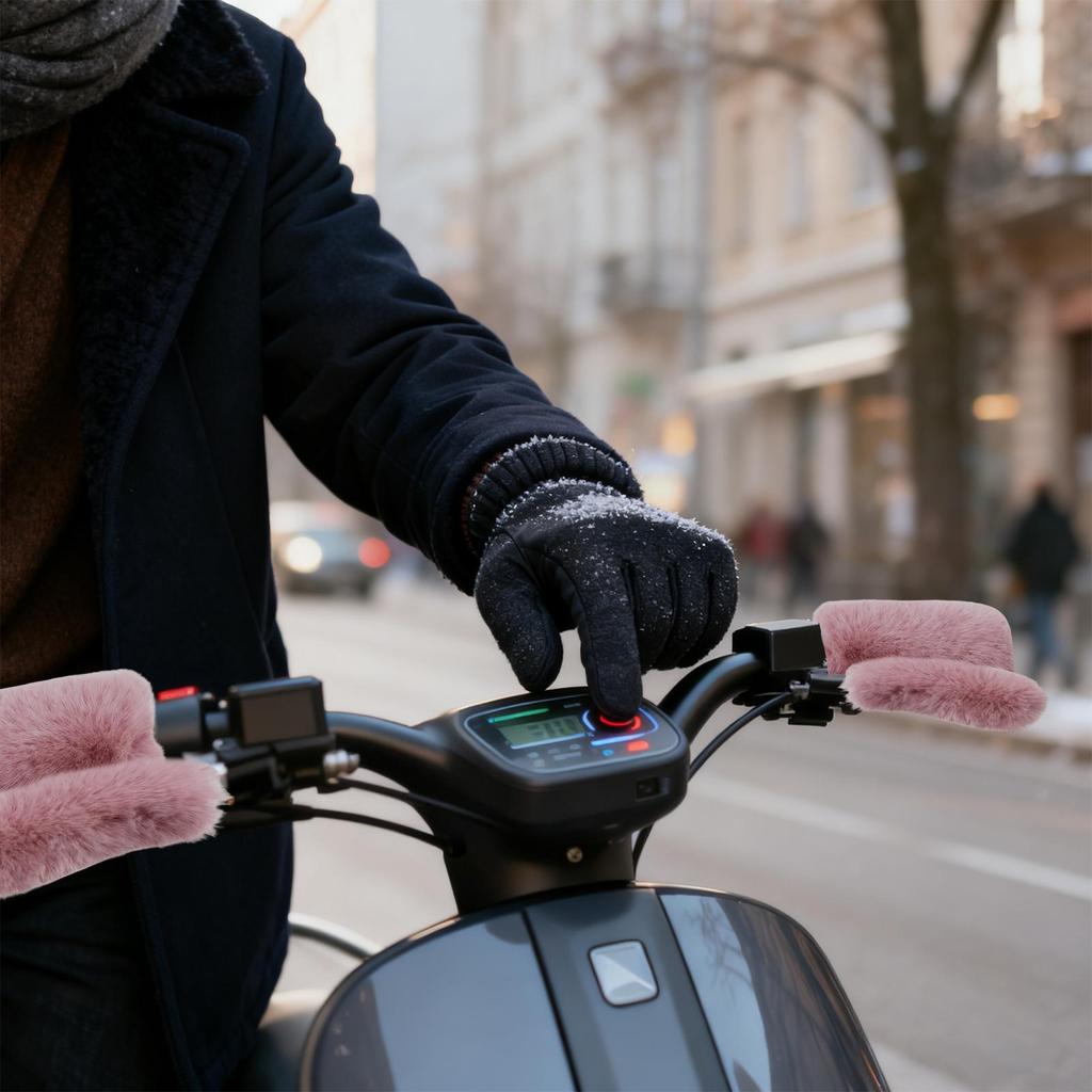 Чехол на руль мотоцикла Ветрозащитный Плюшевая защита Ветрозащитный Теплый Чехол для езды на мотоцикле Снегоход Квадроцикл Зима Лето Велоспорт