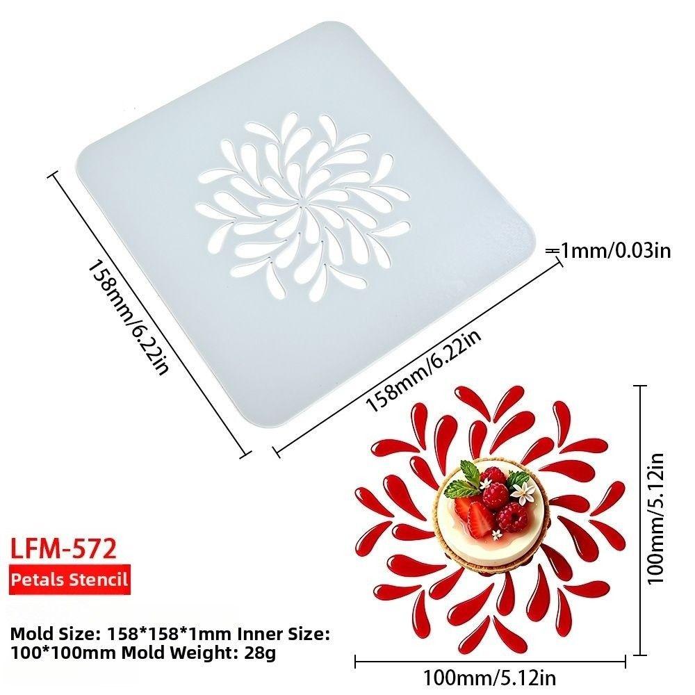 Reusable Cake Decoration Mold Easy Release Pastry Decorating Template Cake Decorating