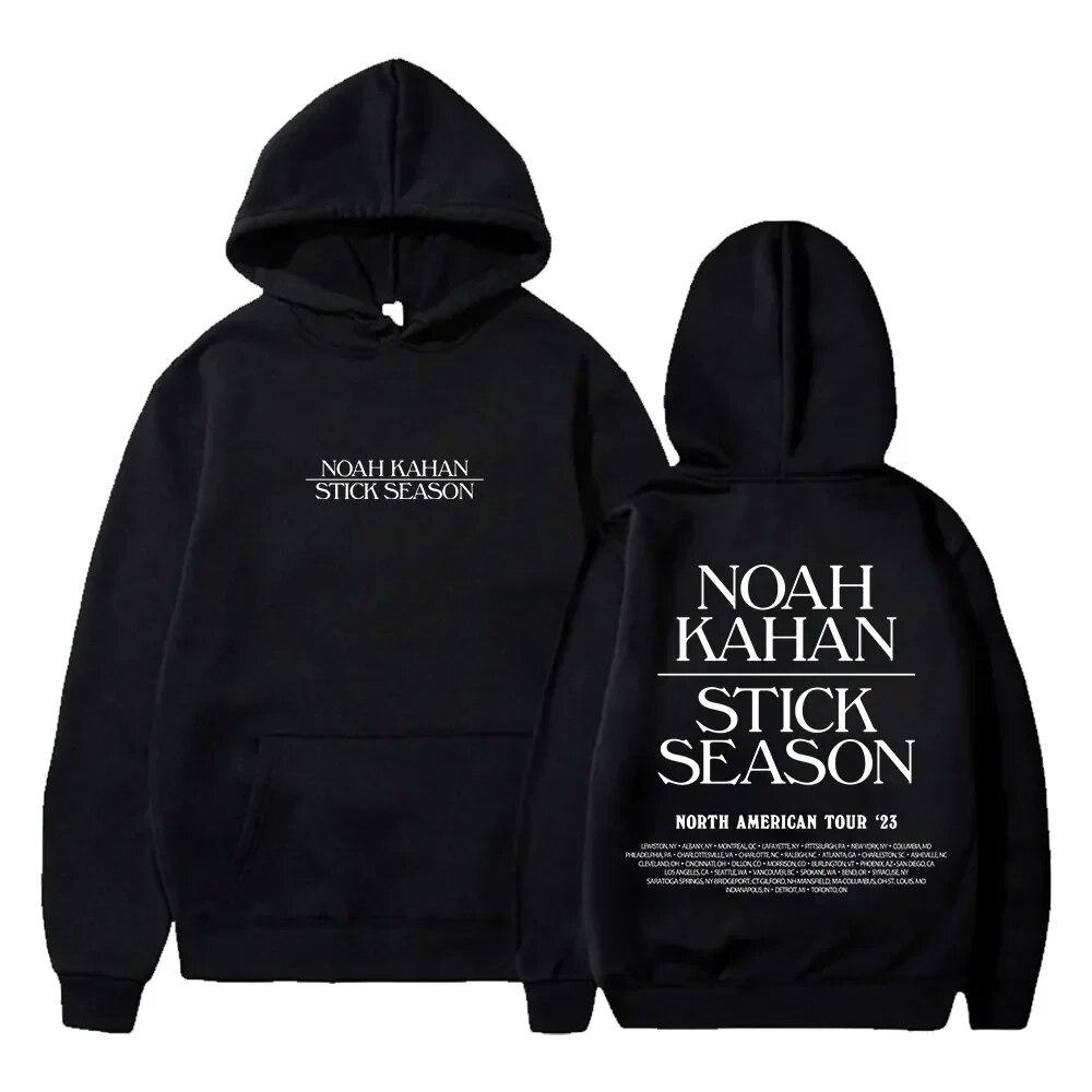 Noah Kahan Stick Season Merch 2023 Minimal Tour Толстовка с длинным рукавом Уличная одежда унисекс Женская толстовка Модная одежда