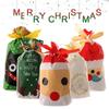 Pastry Tool Santa Claus Cookies Handmade Soap Gift Bags Christmas Decor Candy Package Drawstring