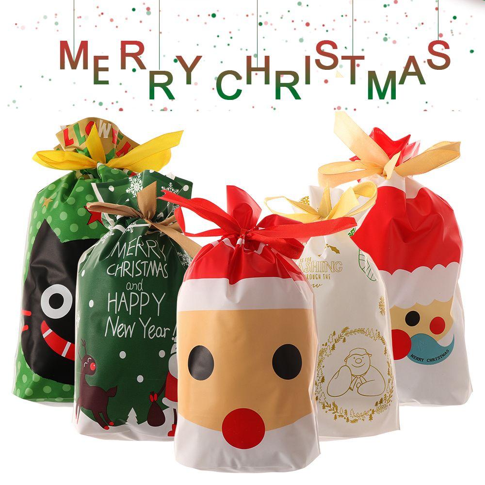 Pastry Tool Santa Claus Cookies Handmade Soap Gift Bags Christmas Decor Candy Package Drawstring