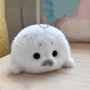 Palm Sized Seal Stuffed Doll Soft Fluffy Seal Keychain Seal Plush Toy  Home Decoration