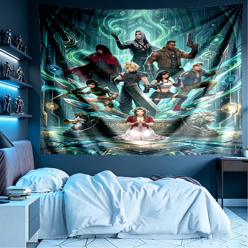 Final Fantasy Print Tapestry, Lightweight Wall Hanging, for Bedroom, Dorm, Living Room, Home Art Decor, Birthday Christmas Gift for Friends