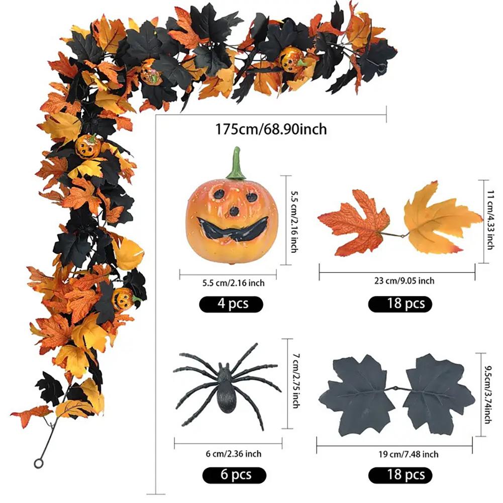 Осенняя гирлянда Spooky для каминной полки Оконные подвесные украшения Spooky для украшения вечеринки