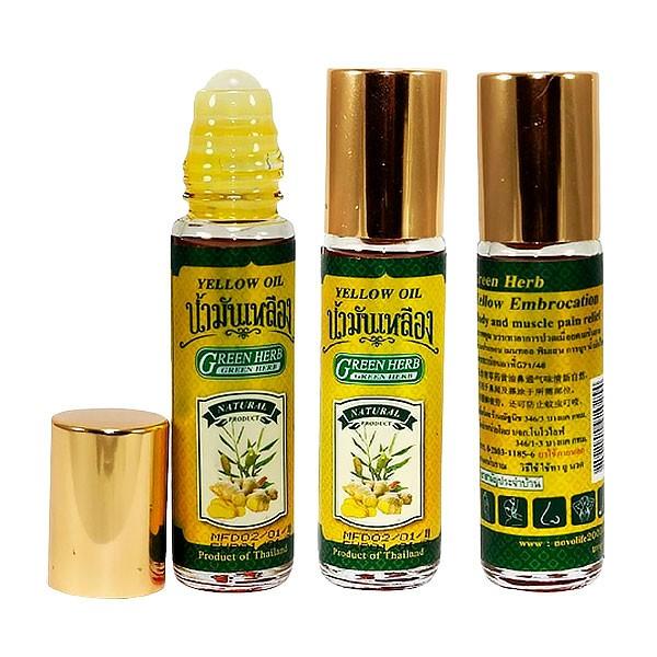 GREEN HERB Желтый масляный валик для эмброкции 10 мл