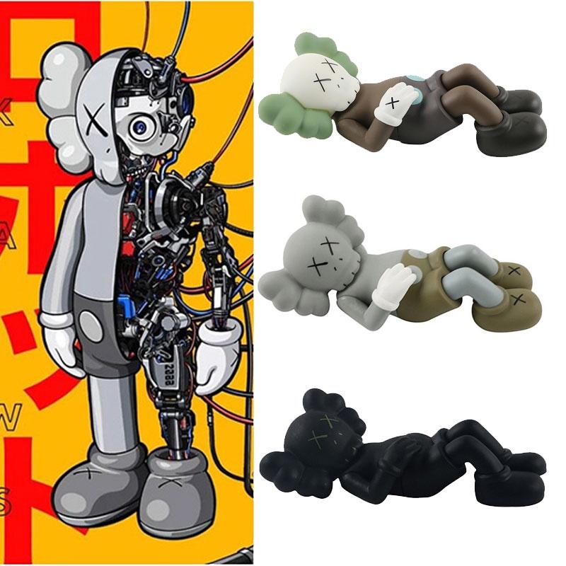 Улица Сезам Kaws Cos Кукла-переноска, Аниме Тренд Фигурка Оптом 17см, Материал ПВХ, Серый